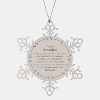 Load image into Gallery viewer, Grandpa Snowflake Ornament - I Believe in You Design | Christmas Gift
