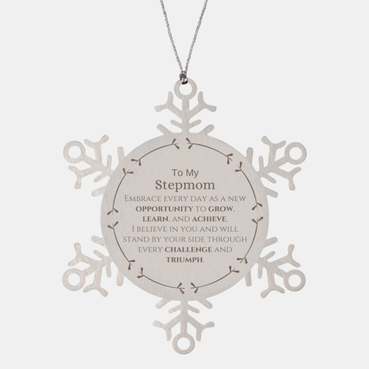 Stepmom Snowflake Ornament - Inspirational Design | Christmas Gift