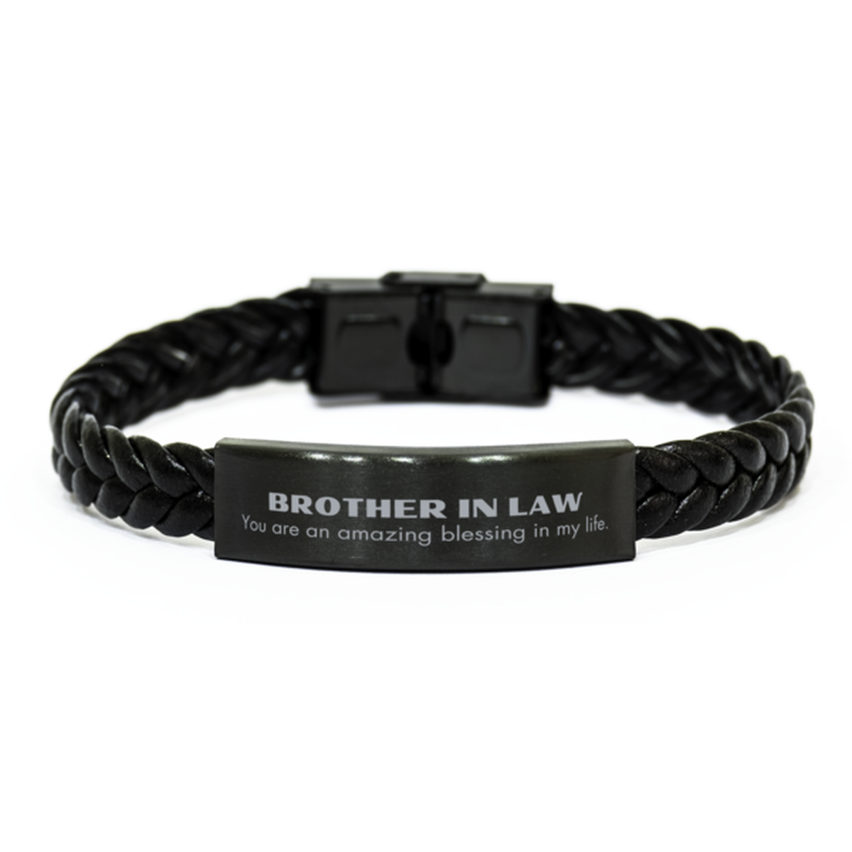Brother In Law Braided Leather Bracelet - You are an amazing blessing in my life | Thoughtful Gift