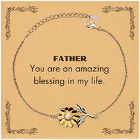 Load image into Gallery viewer, Father Sunflower Bracelet - You are an amazing blessing | Thoughtful Gifts for Dad
