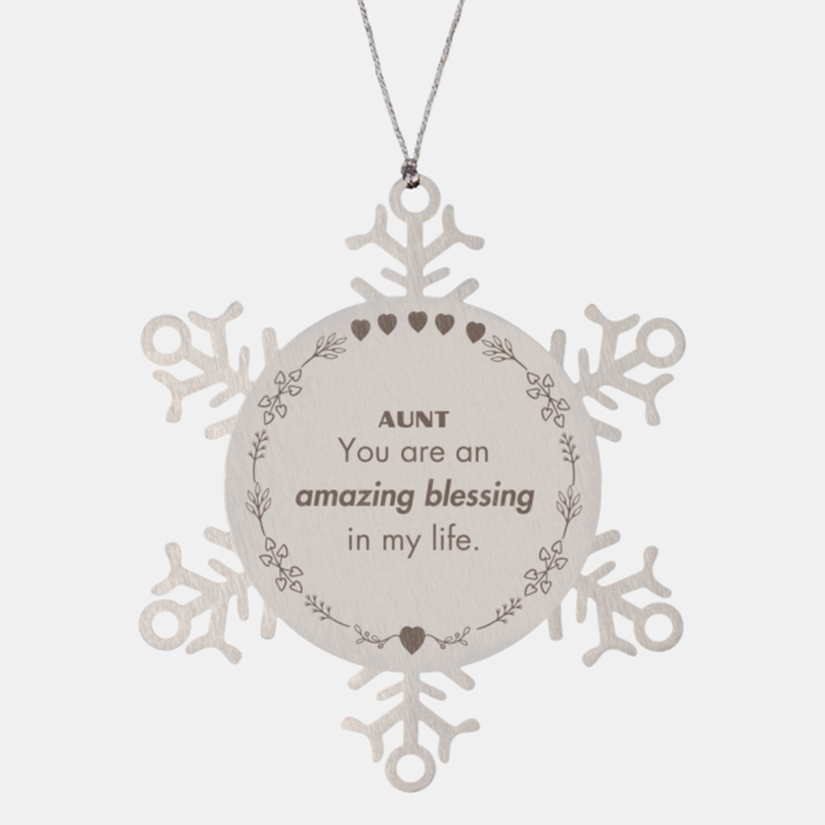 Aunt Snowflake Ornament, You are an amazing blessing in my life, Thank You Gifts For Aunt, Inspirational Birthday Christmas Unique Gifts For Aunt
