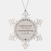 Load image into Gallery viewer, Father In Law Snowflake Ornament - You are an amazing blessing | Christmas Gift
