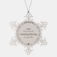 Load image into Gallery viewer, Gigi Snowflake Ornament - You are an amazing blessing in my life | Christmas Gift
