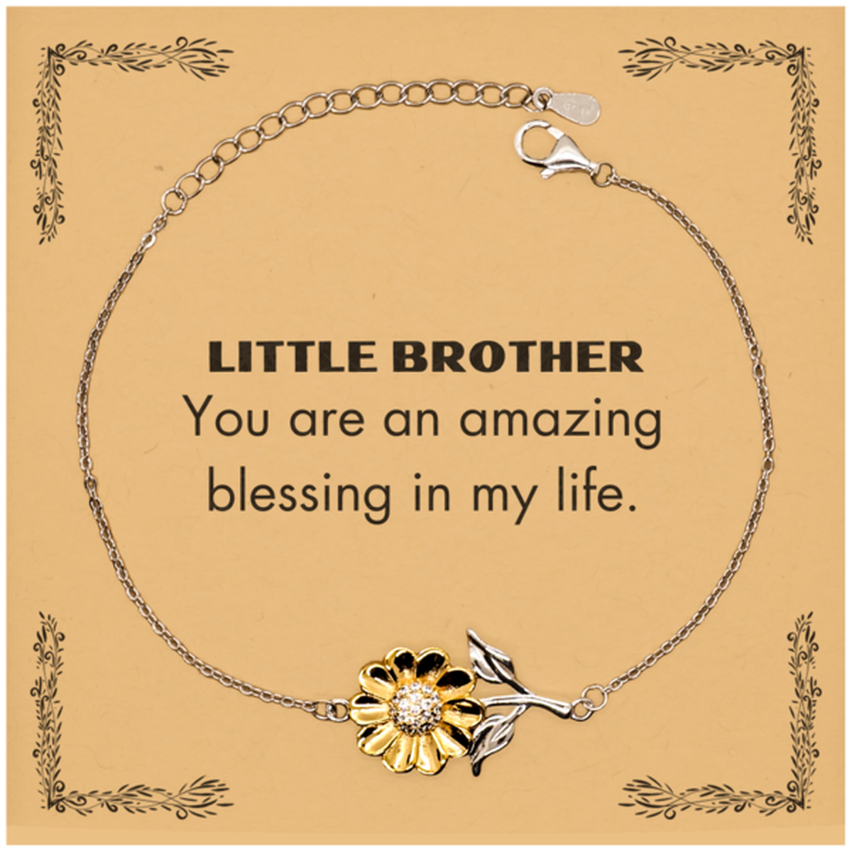 Little Brother Sunflower Bracelet - You are an amazing blessing in my life | Thoughtful Gift