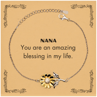 Load image into Gallery viewer, Nana Sunflower Bracelet - You are an amazing blessing in my life | Birthday and Christmas Gift
