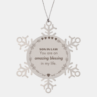 Load image into Gallery viewer, Son In Law Snowflake Ornament - You Are an Amazing Blessing | Christmas Gift
