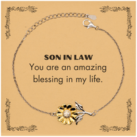 Load image into Gallery viewer, Son In Law Sunflower Bracelet - You are an amazing blessing | Thoughtful Gift
