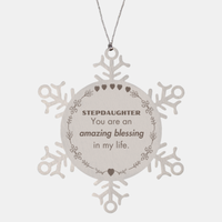Load image into Gallery viewer, Stepdaughter Snowflake Ornament - You are an amazing blessing in my life | Christmas Gift
