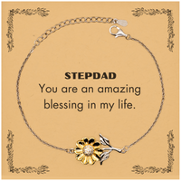 Load image into Gallery viewer, Stepdad Sunflower Bracelet - You are an amazing blessing in my life | Thoughtful Gift
