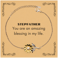 Load image into Gallery viewer, Stepfather Sunflower Bracelet - You are an amazing blessing | Thoughtful Gift
