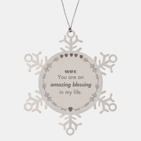 Load image into Gallery viewer, Wife Snowflake Ornament - You are an amazing blessing in my life | Christmas Gift
