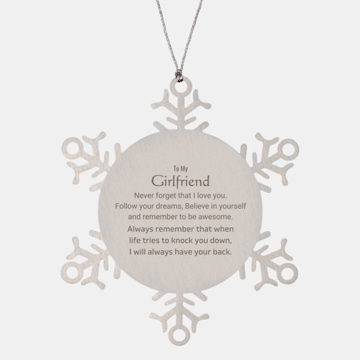Girlfriend Snowflake Ornament - Follow Your Dreams | Christmas Gift