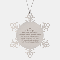 Load image into Gallery viewer, Grandpa Snowflake Ornament - Follow Your Dreams | Christmas Gift
