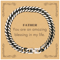Load image into Gallery viewer, Dad Cuban Link Chain Bracelet - You are an amazing blessing in my life | Father&#39;s Day Gift
