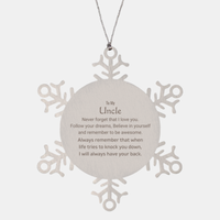 Load image into Gallery viewer, Uncle Snowflake Ornament - Follow Your Dreams Design | Christmas Gift
