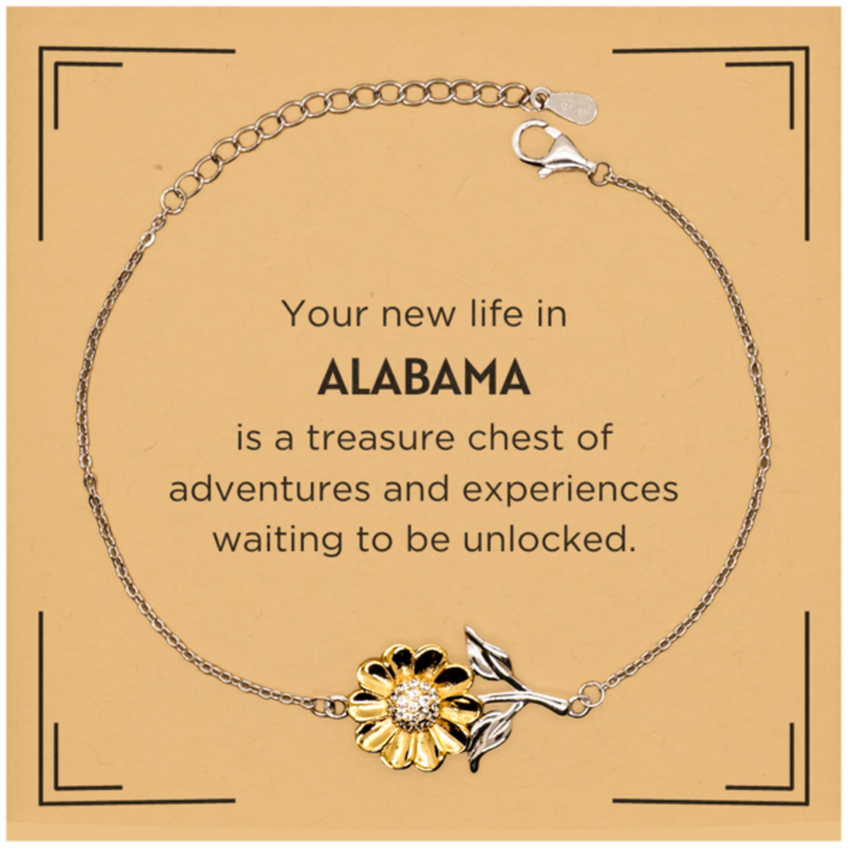 Alabama Sunflower Bracelet - Symbol of Happiness | Perfect Gift