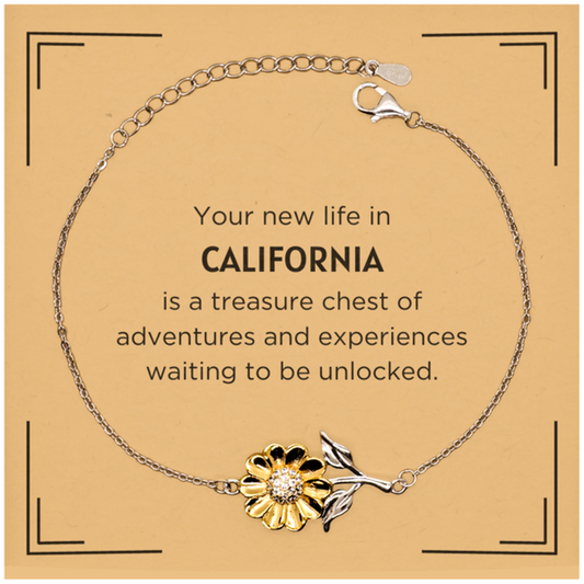 California Sunflower Bracelet - Symbol of Happiness | Thoughtful Gift
