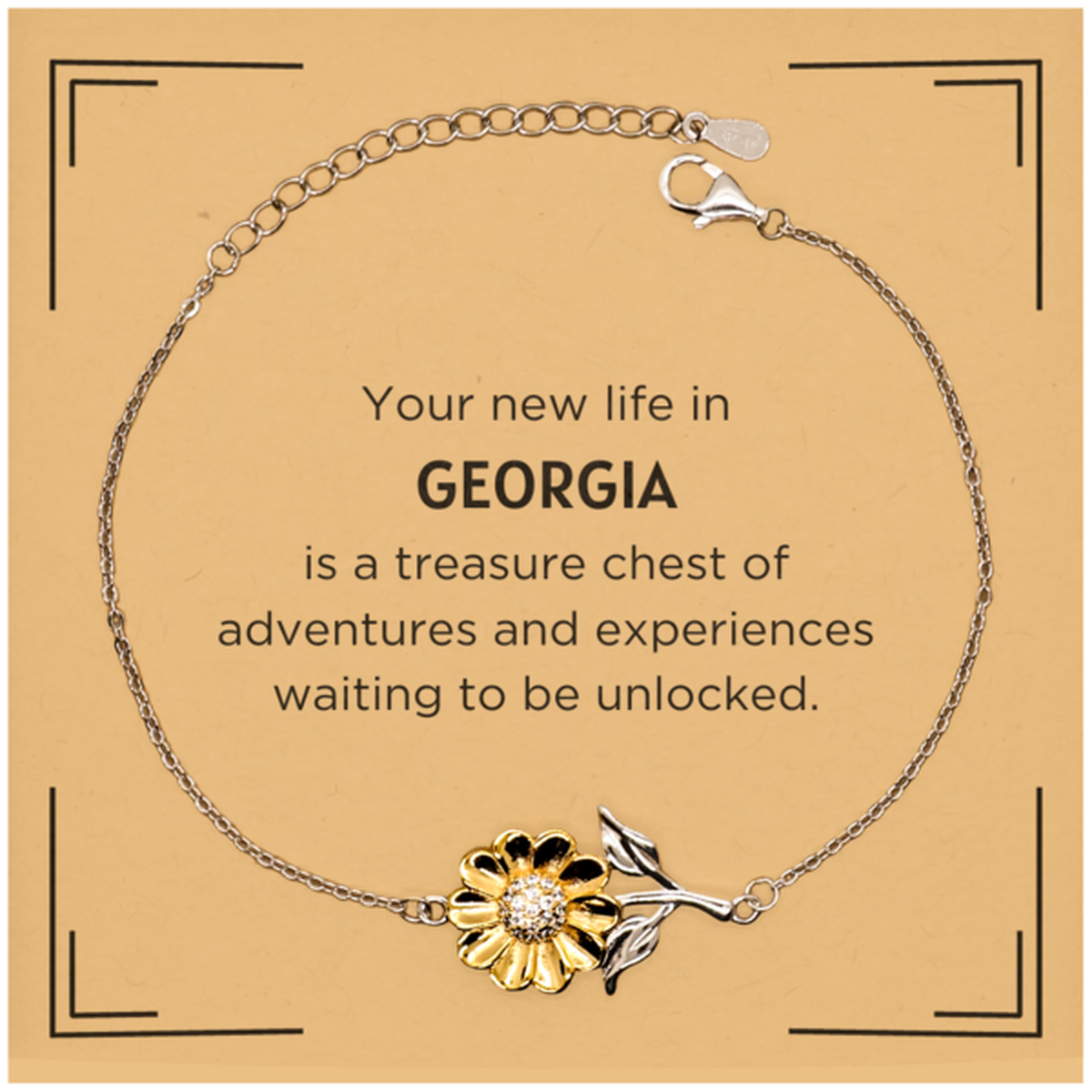 Georgia Sunflower Bracelet - Happiness & Devotion | Thoughtful Gift