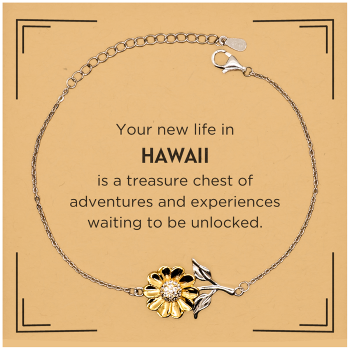 Hawaii Sunflower Bracelet - Symbol of Joy | Perfect Moving Gift