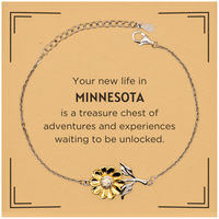 Load image into Gallery viewer, Minnesota Moving Gift Sunflower Bracelet - Happiness &amp; Devotion | Perfect Gift
