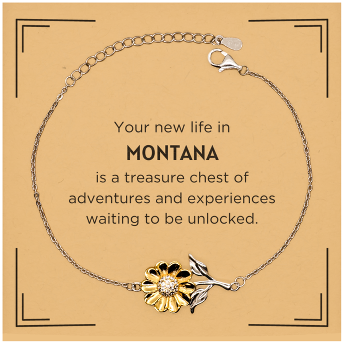 Montana Sunflower Bracelet - Happiness & Optimism Design | Perfect Gift