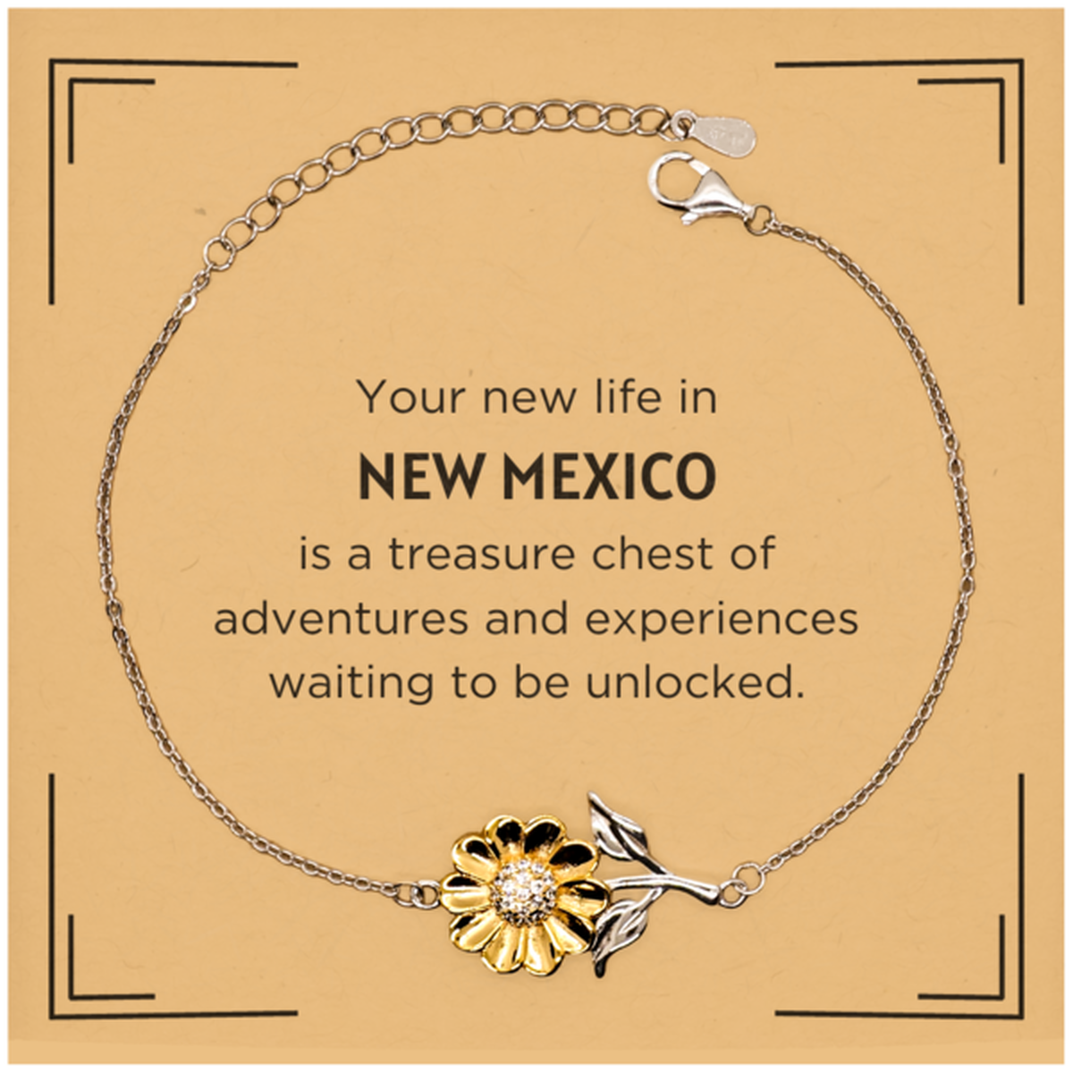 New Mexico Sunflower Bracelet - Your New Life in New Mexico | Thoughtful Gift