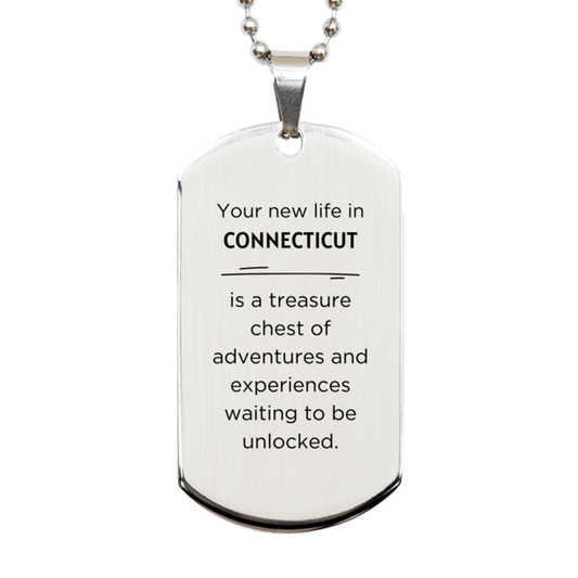 Connecticut Keychain - Your New Life in CONNECTICUT | Moving Gift