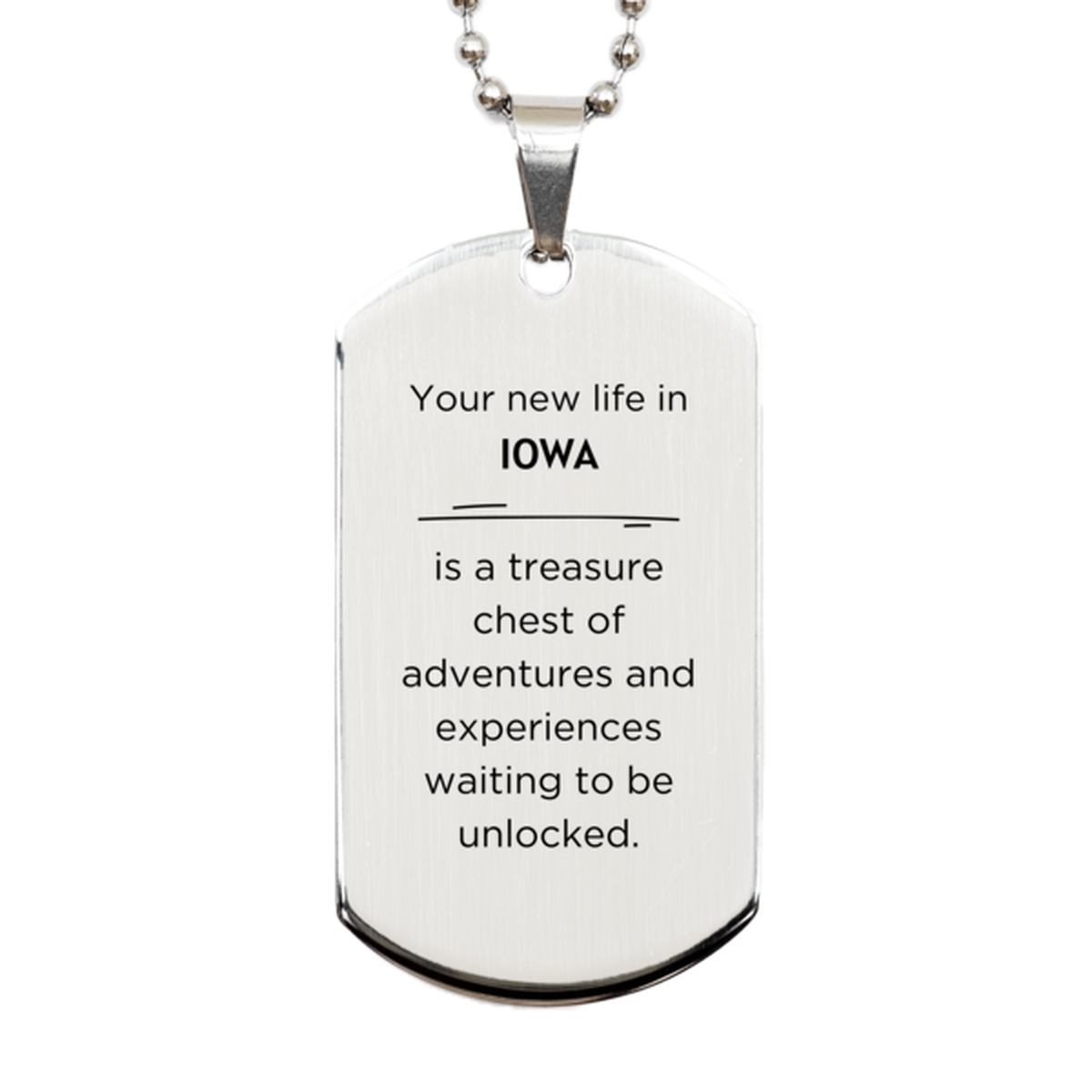 Iowa Moving Gift Necklace - Your New Life in Iowa | Housewarming Gift