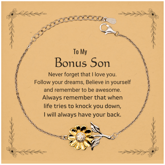 Bonus Son Sunflower Bracelet - Follow Your Dreams | Unique Gift for Any Occasion