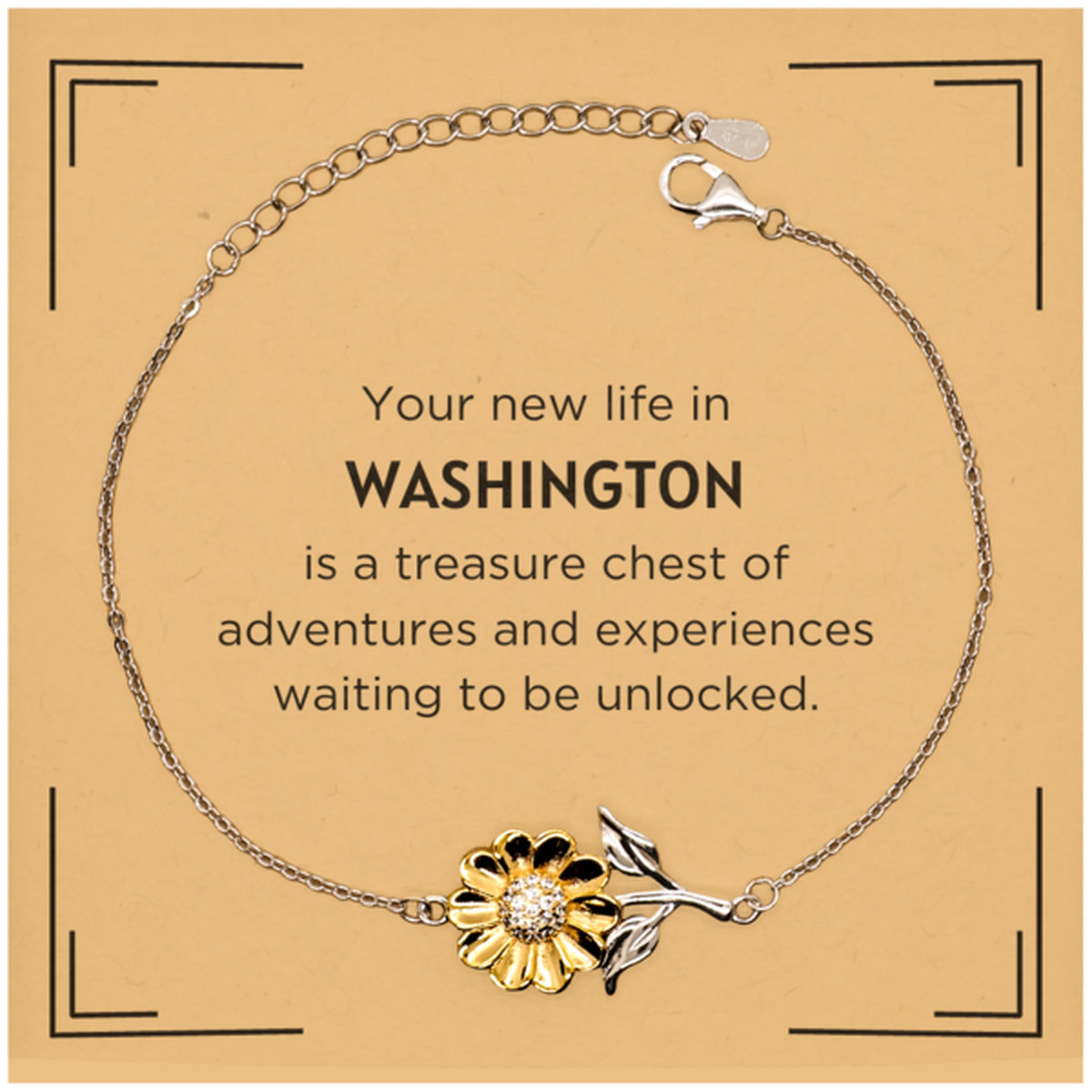 Washington Sunflower Bracelet - Symbol of Joy | Perfect Gift for Friends