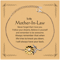 Load image into Gallery viewer, Mother-In-Law Sunflower Bracelet - Follow Your Dreams | Thoughtful Gift
