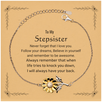 Load image into Gallery viewer, Stepsister Sunflower Bracelet - Follow Your Dreams | Unique Birthday Gift
