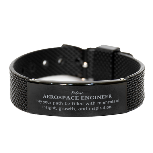 Aerospace Engineer Black Bracelet - Future Aerospace Engineer | Graduation Gift