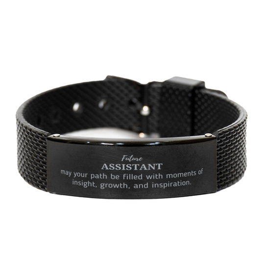 Assistant Black Shark Mesh Bracelet - May Your Path Be Filled with Insight | Graduation Gift