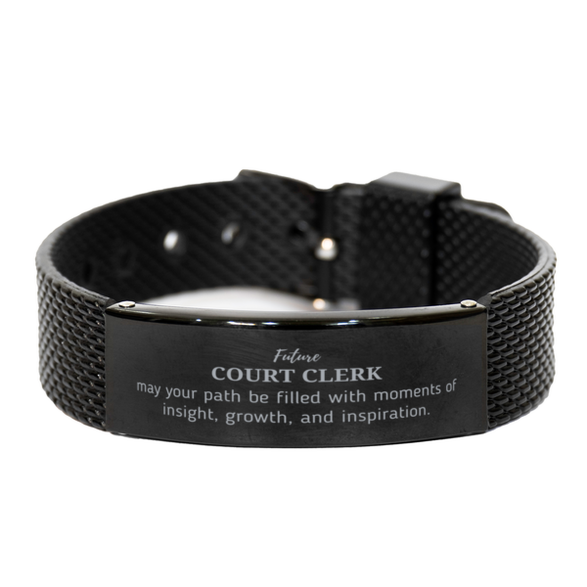 Court Clerk Engraved Bracelet - Future Court Clerk Design | Graduation Gift