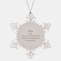 Load image into Gallery viewer, CFO Snowflake Ornament - Future CFO May Your Path Be Filled with Insight | Christmas Gift
