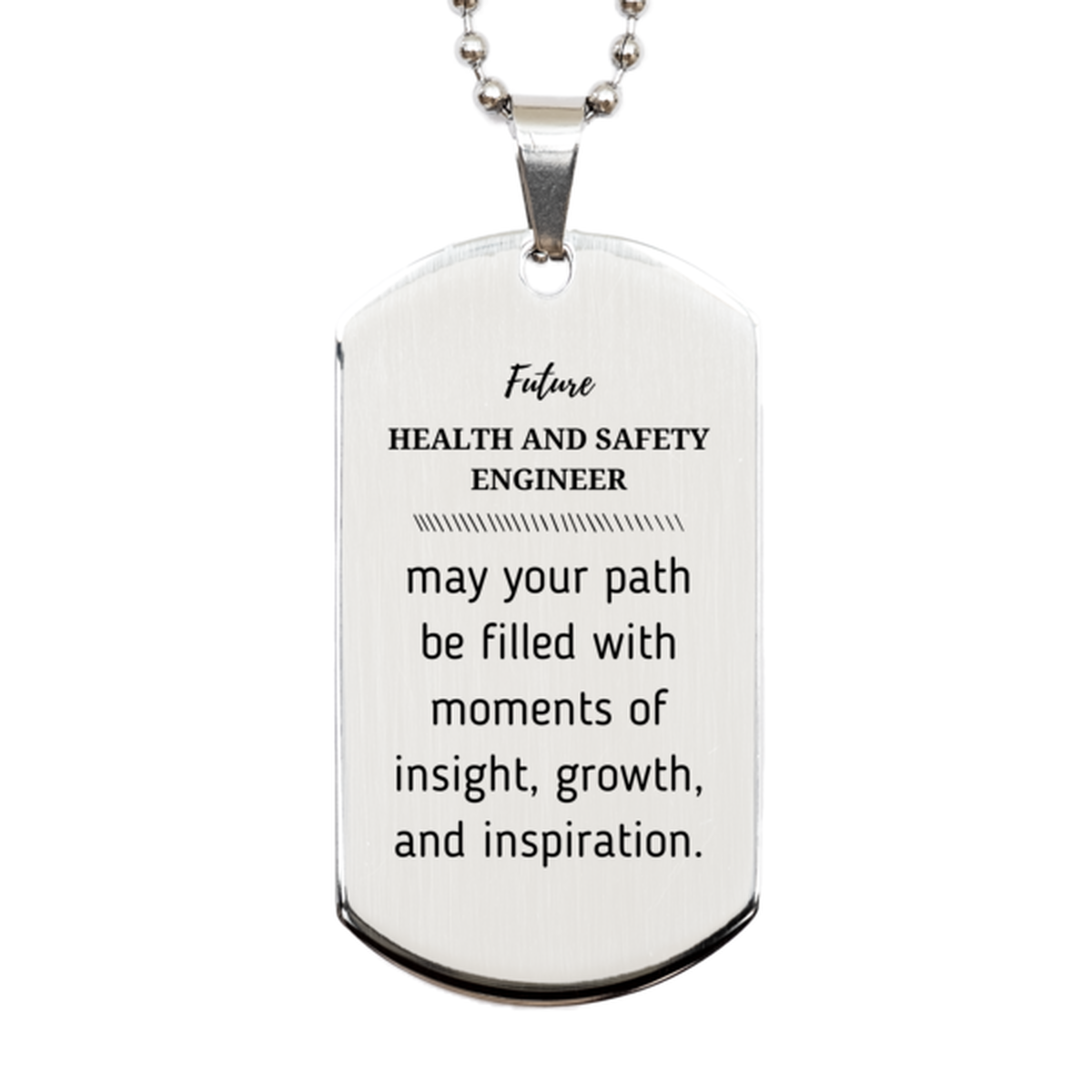Health and Safety Engineer Dog Tag Necklace - May Your Path Be Filled with Insight | Graduation Gift