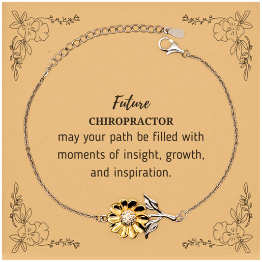Chiropractor Sunflower Bracelet - May Your Path Be Filled with Insight | Graduation Gift