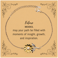 Load image into Gallery viewer, Model Sunflower Bracelet - Moments of Insight | Graduation Gift
