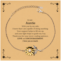 Load image into Gallery viewer, Auntie Sunflower Bracelet - With You By My Side | Birthday Gift
