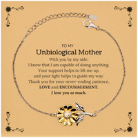 Load image into Gallery viewer, Unbiological Mother Sunflower Bracelet - With You By My Side | Birthday Gift
