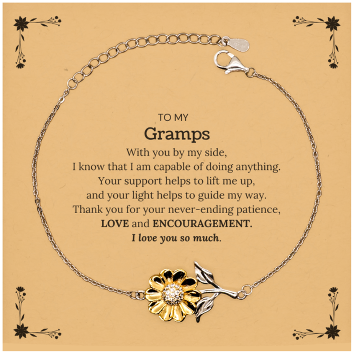 Gramps Sunflower Bracelet - With You By My Side | Birthday Gift