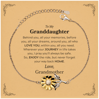Load image into Gallery viewer, Granddaughter Sunflower Bracelet - Behind You, All Your Memories | Graduation Gift
