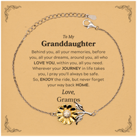 Load image into Gallery viewer, Granddaughter Sunflower Bracelet - Behind You, All Your Memories | Graduation Gift

