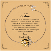 Load image into Gallery viewer, Godson Sunflower Bracelet - Behind You, All Your Memories | Graduation Gift
