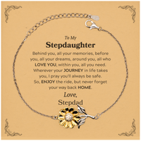 Load image into Gallery viewer, Stepdaughter Sunflower Bracelet - Behind You, All Your Memories | Graduation Gift
