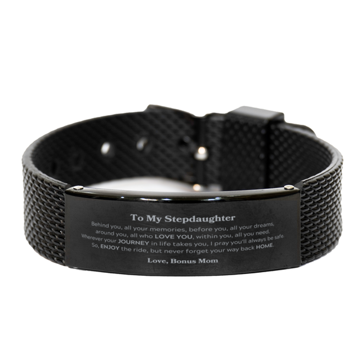 Stepdaughter Engraved Bracelet - Behind You, All Your Memories | Graduation Gift