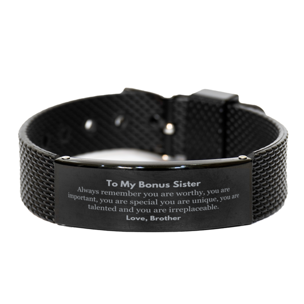 Bonus Sister Inspirational Bracelet - Always Remember You Are Worthy | Birthday Gift