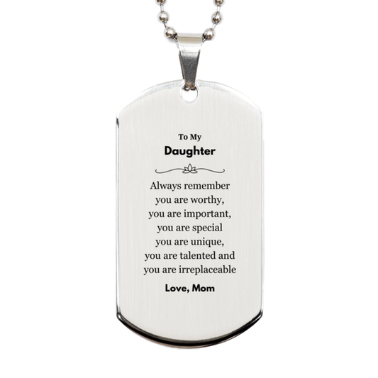 Daughter Inspirational Necklace - Always Remember You Are Worthy | Birthday Gift
