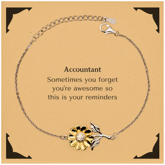 Accountant Sunflower Bracelet - 'You're Awesome Reminder' | Graduation Gift
